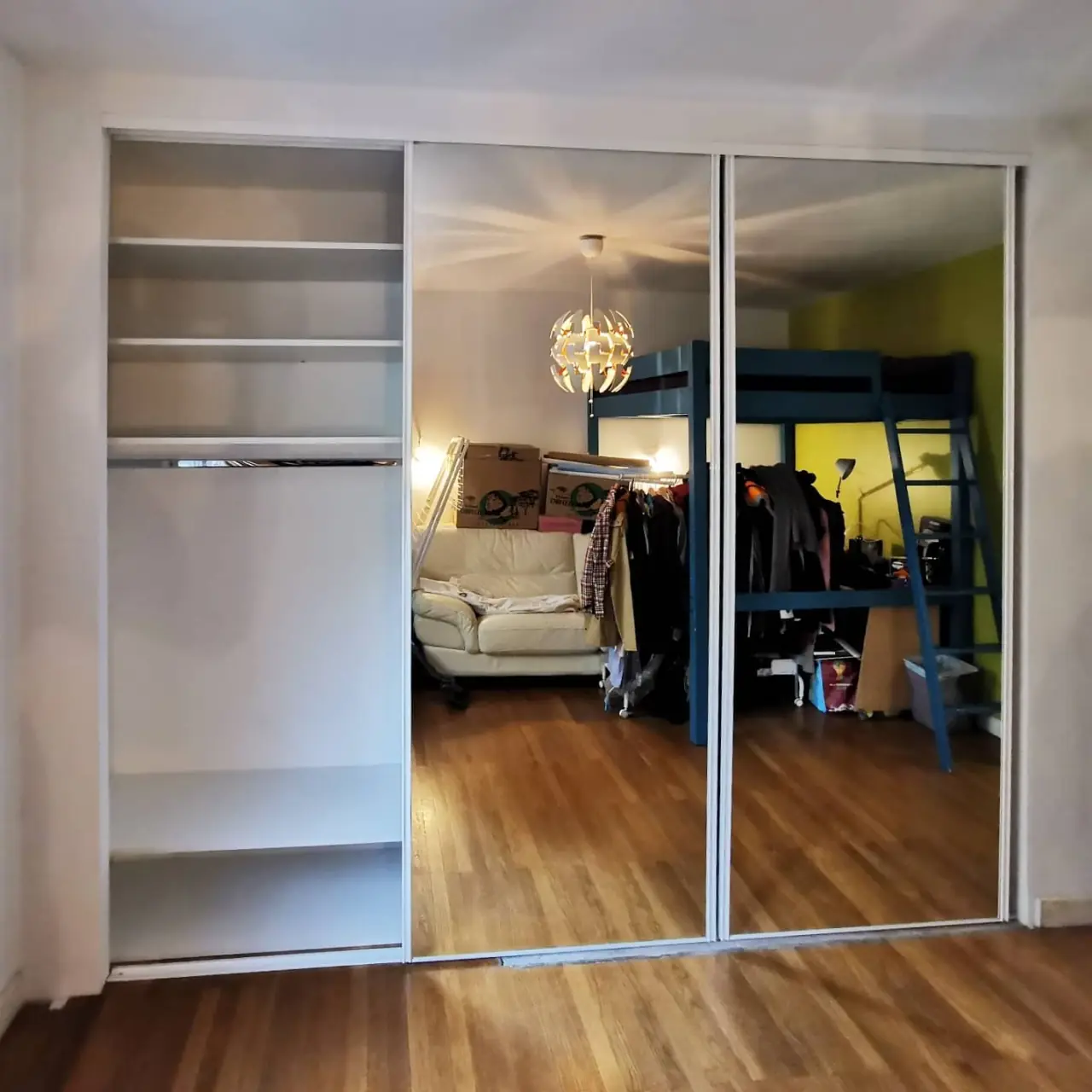 Aménagement d'une alcôve d'une chambre, avec 2… — Alliage Mobilier (4)