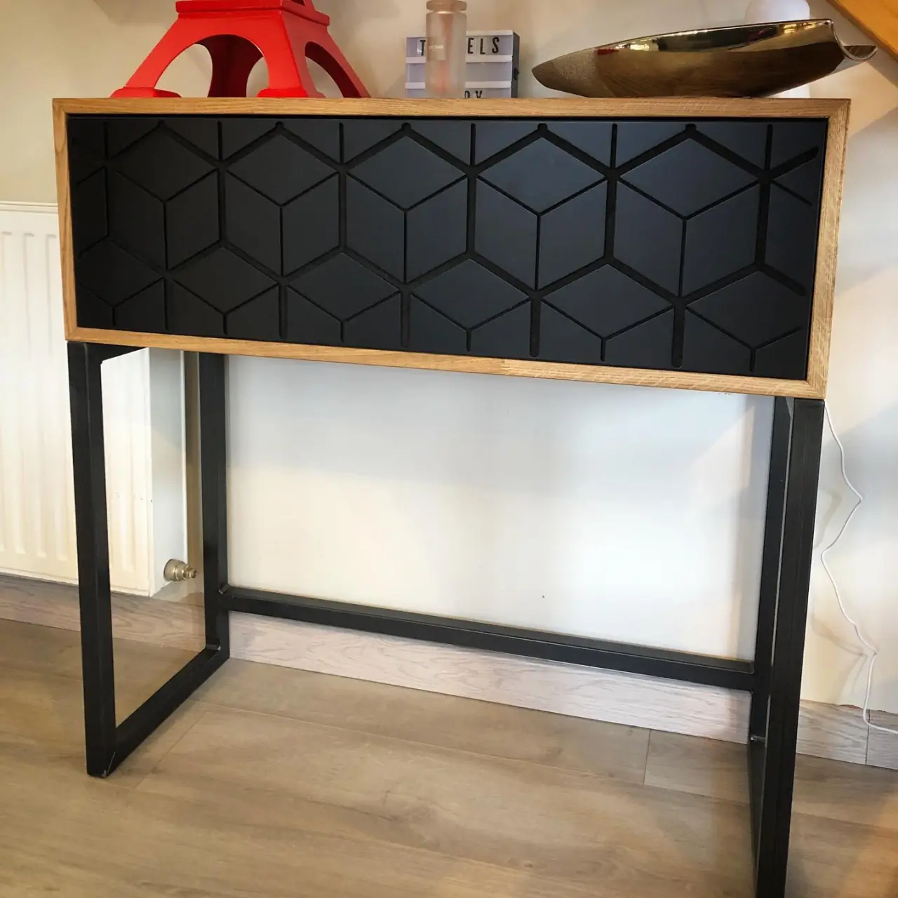 Buffet sur-mesure en chêne et acier — Alliage Mobilier (1)