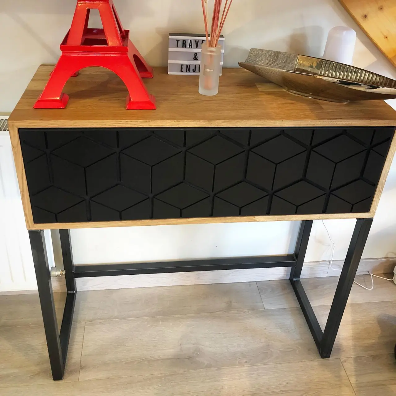 Buffet sur-mesure en chêne et acier — Alliage Mobilier (2)