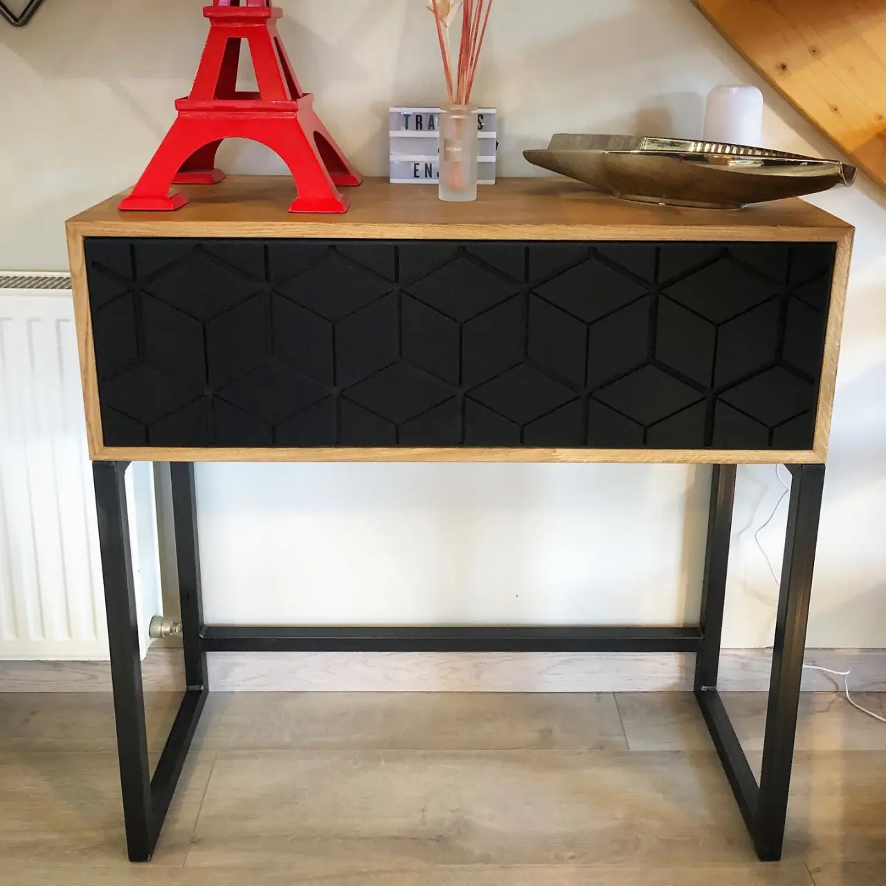 Buffet sur-mesure en chêne et acier — Alliage Mobilier (4)