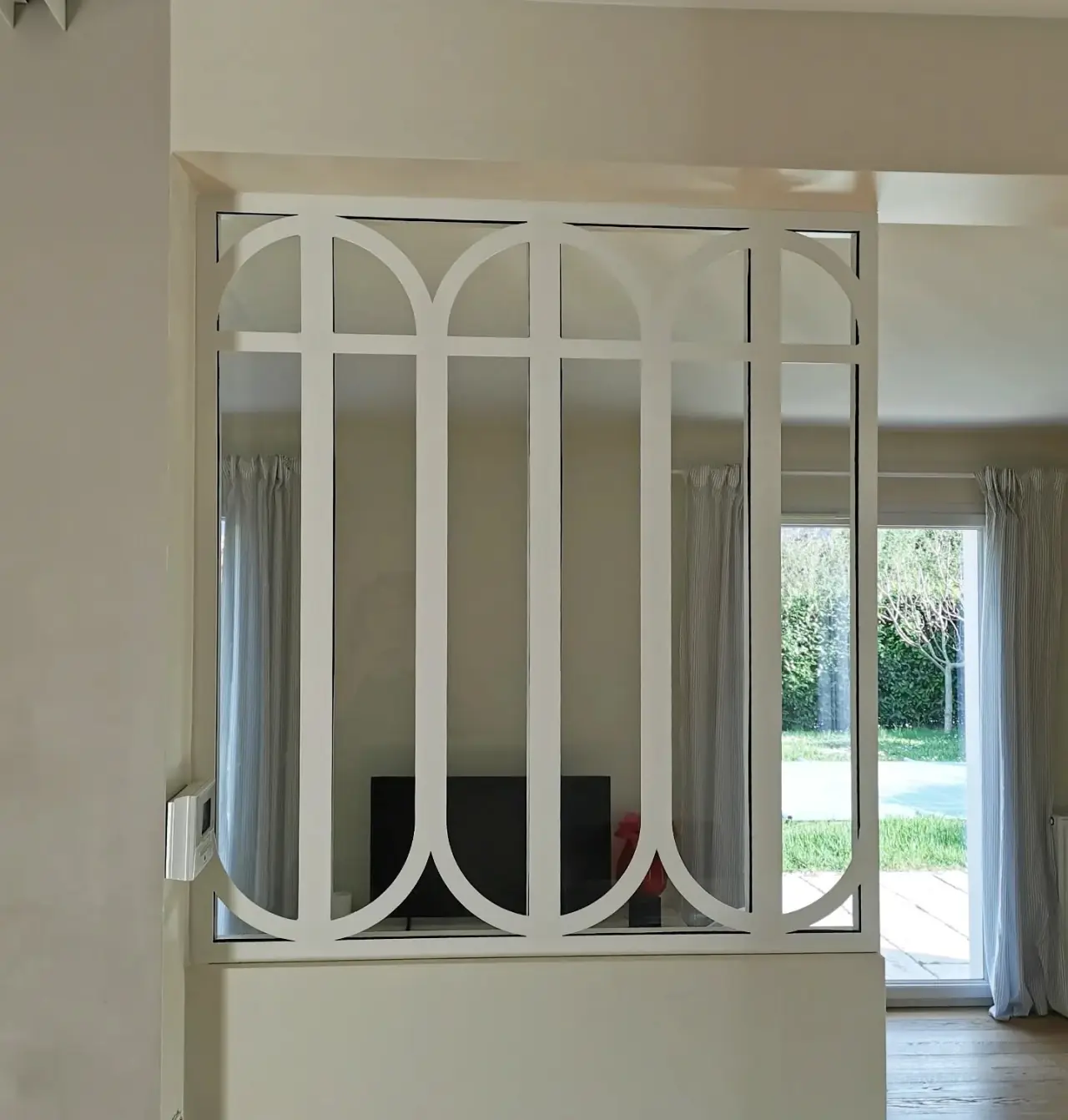 Ensemble porte coulissante et verrière fixe assortie… — Alliage Mobilier (4)
