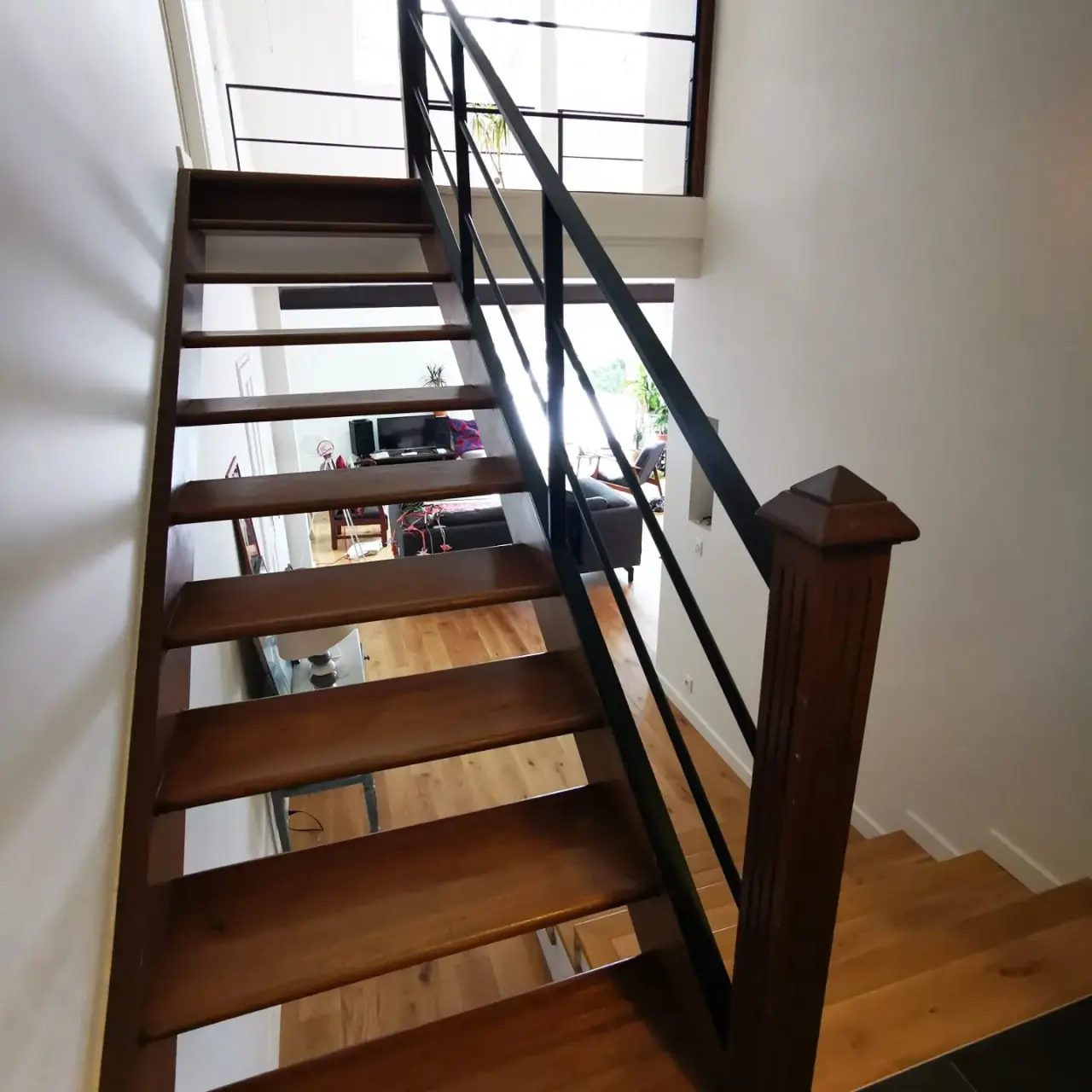 Garde corps acier pour remplacer une rembarde d'escalier… — Alliage Mobilier (2)