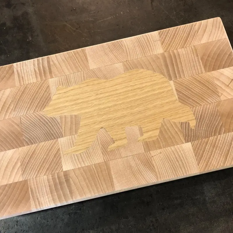 Planche à découper Billot (bois de bout) en Hêtre avec… — Mobilier Alliage Mobilier