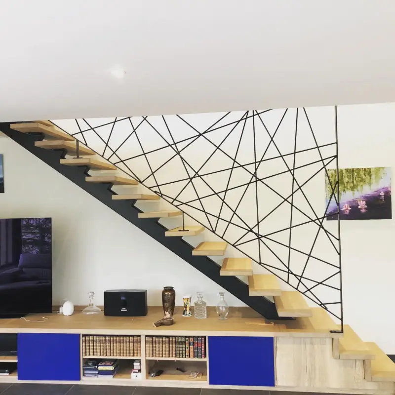 Sécurisation design d’un escalier, dans la continuité… — Escaliers Alliage Mobilier