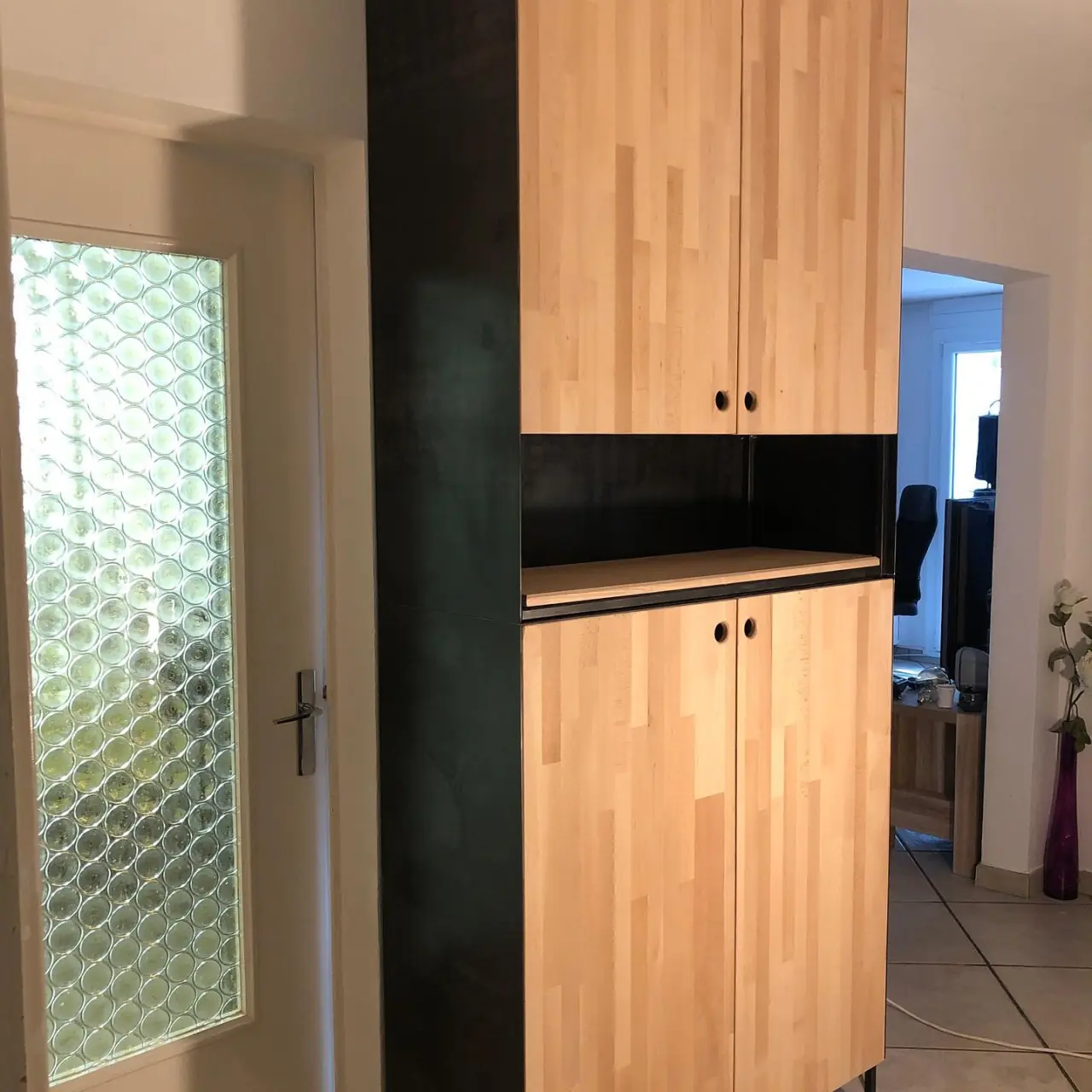 Très bel alliage d’acier et bois pour cette armoire sur… — Alliage Mobilier (2)