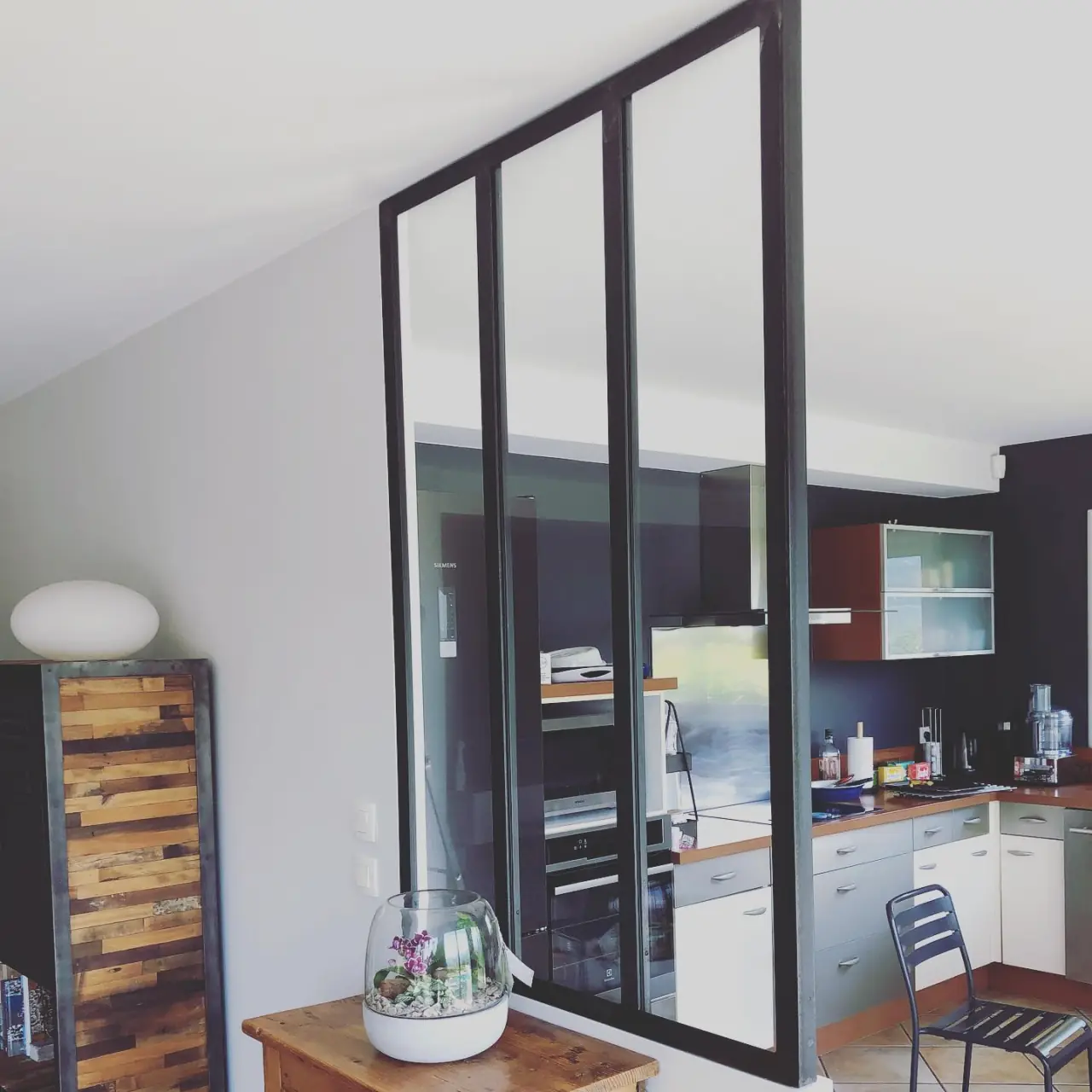 Très belle verrière en acier finition huilée — Alliage Mobilier (1)