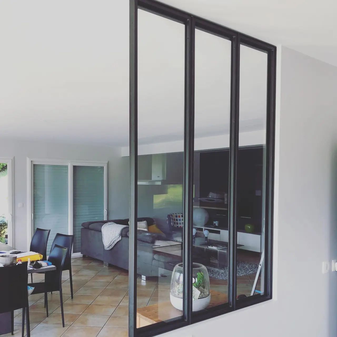 Très belle verrière en acier finition huilée — Alliage Mobilier (2)